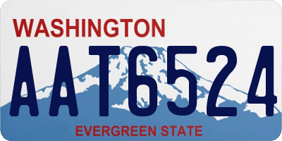 WA license plate AAT6524