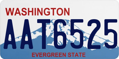 WA license plate AAT6525