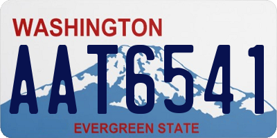 WA license plate AAT6541