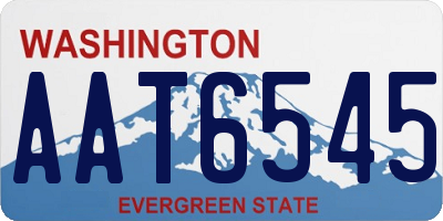 WA license plate AAT6545