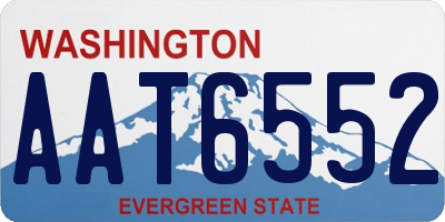 WA license plate AAT6552