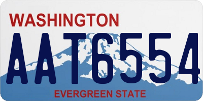WA license plate AAT6554