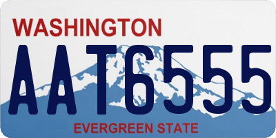 WA license plate AAT6555