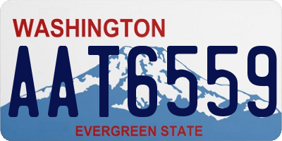 WA license plate AAT6559