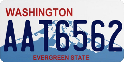 WA license plate AAT6562