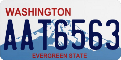 WA license plate AAT6563