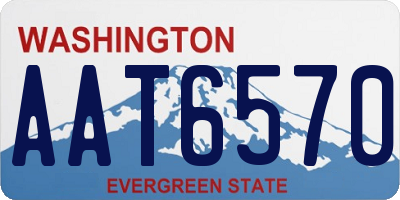 WA license plate AAT6570