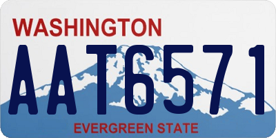 WA license plate AAT6571