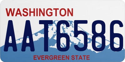 WA license plate AAT6586