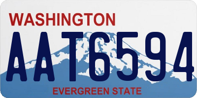 WA license plate AAT6594
