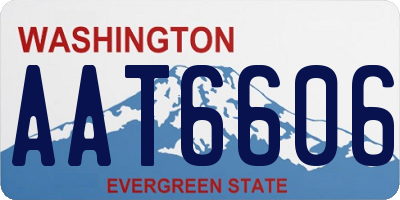 WA license plate AAT6606