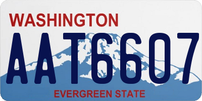 WA license plate AAT6607