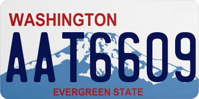 WA license plate AAT6609