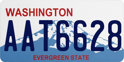 WA license plate AAT6628