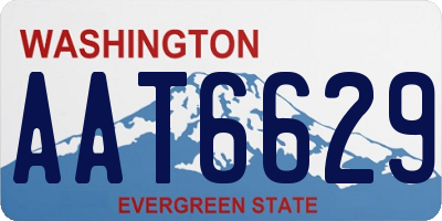 WA license plate AAT6629