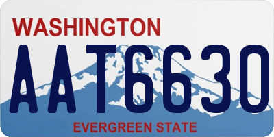 WA license plate AAT6630