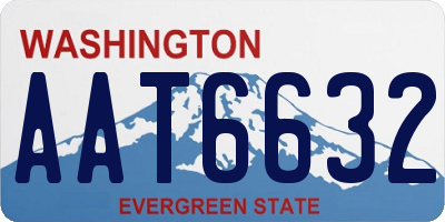 WA license plate AAT6632