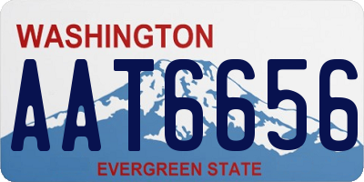 WA license plate AAT6656