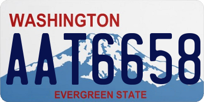 WA license plate AAT6658