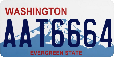 WA license plate AAT6664