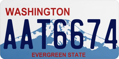 WA license plate AAT6674
