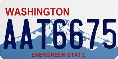 WA license plate AAT6675