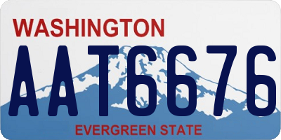 WA license plate AAT6676
