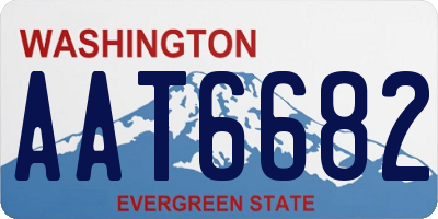 WA license plate AAT6682
