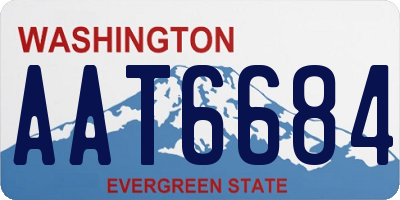 WA license plate AAT6684