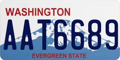 WA license plate AAT6689