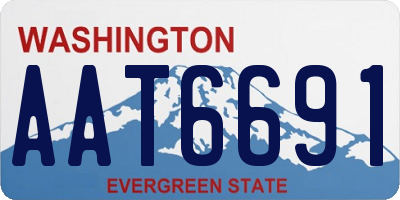 WA license plate AAT6691