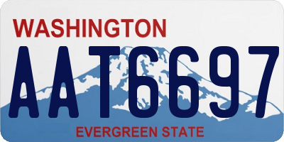 WA license plate AAT6697