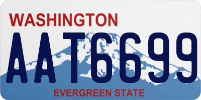 WA license plate AAT6699