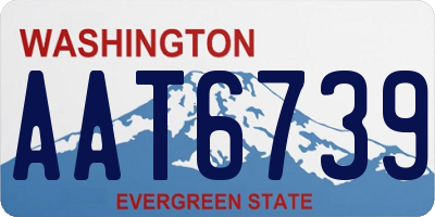 WA license plate AAT6739
