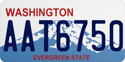 WA license plate AAT6750