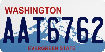 WA license plate AAT6762