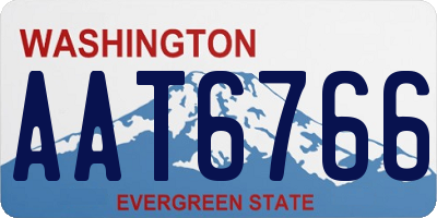 WA license plate AAT6766
