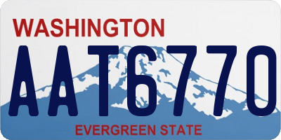 WA license plate AAT6770