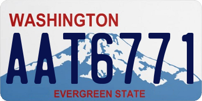 WA license plate AAT6771