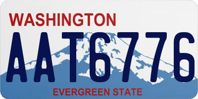 WA license plate AAT6776