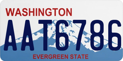 WA license plate AAT6786