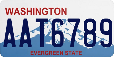 WA license plate AAT6789