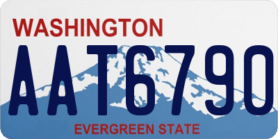 WA license plate AAT6790