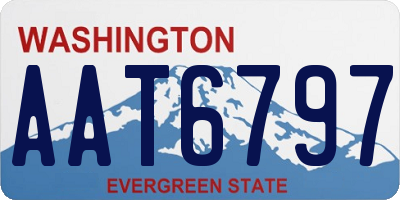 WA license plate AAT6797