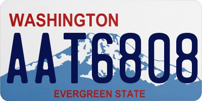 WA license plate AAT6808
