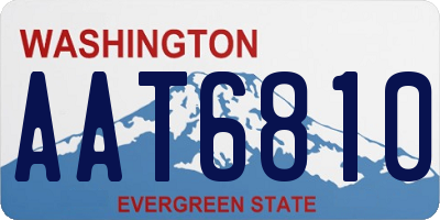 WA license plate AAT6810