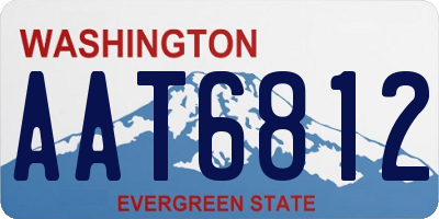 WA license plate AAT6812