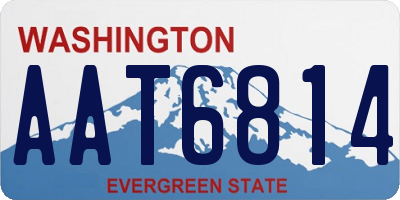 WA license plate AAT6814