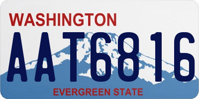 WA license plate AAT6816