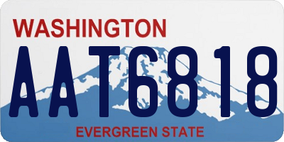 WA license plate AAT6818